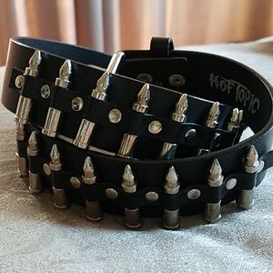 Vegan leather bullet belt